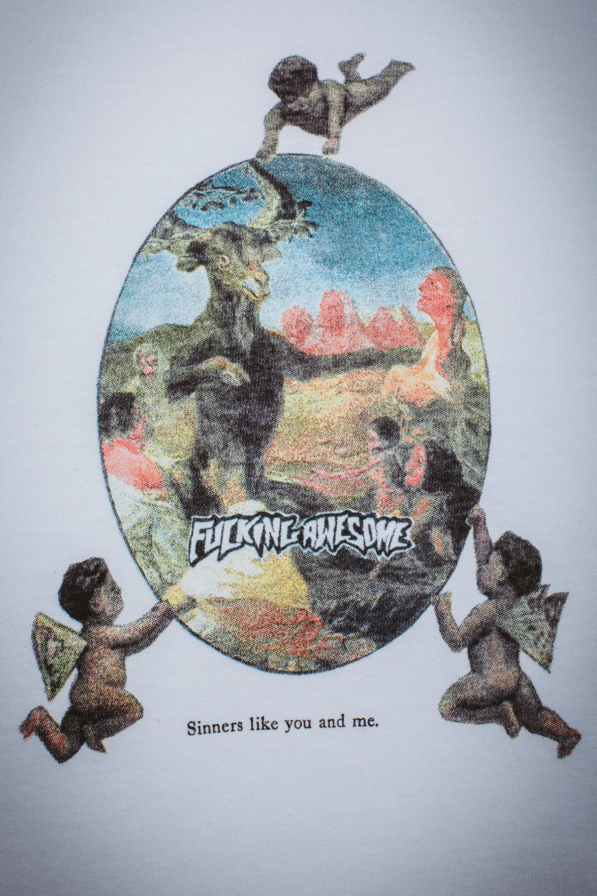 FUCKING AWESOME Sinners Like You And Me Short Sleeve Tee White