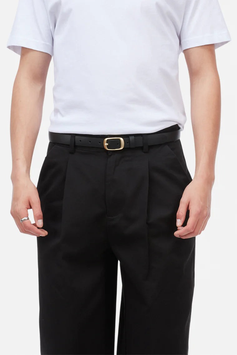 DIME Dress Leather Belt Black