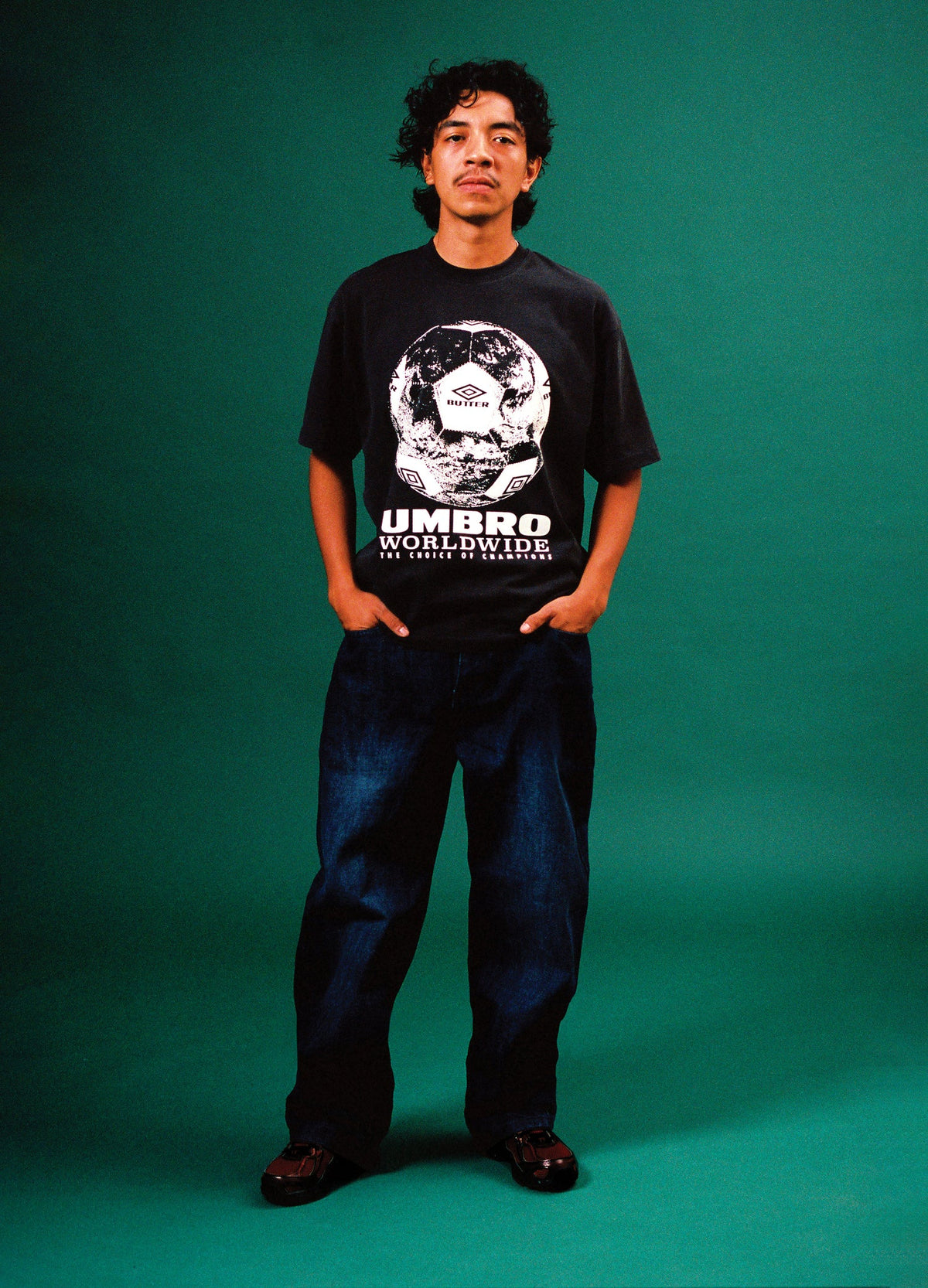 BUTTER GOODS x UMBRO World Game Tee White