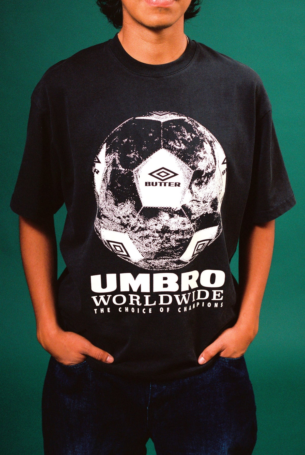 BUTTER GOODS x UMBRO World Game Tee White