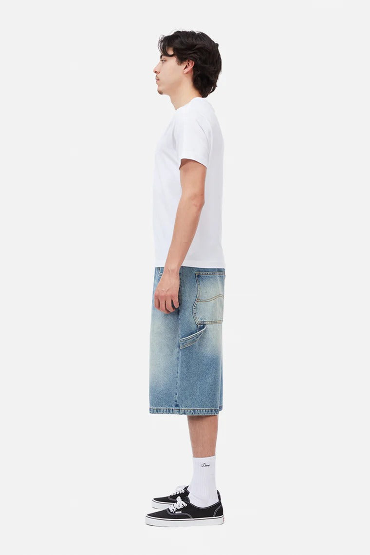 DIME Classic Denim Shorts Sandblasted Indigo