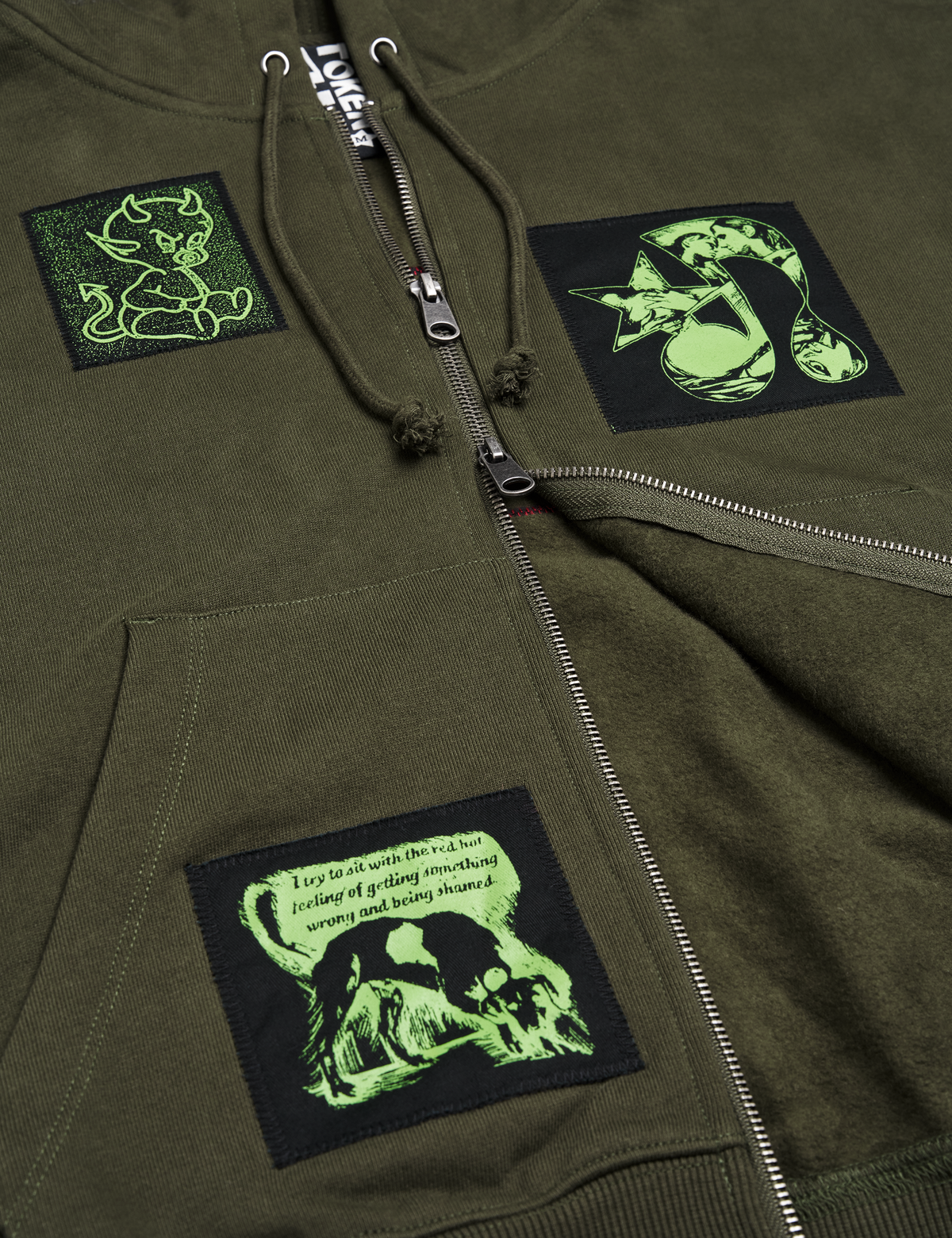 TOKEN 4U Carly 2- Way Zip Hoodie Trench