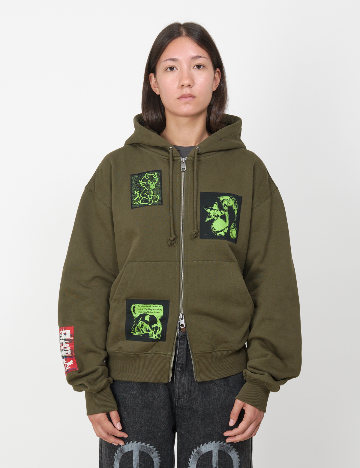 TOKEN 4U Carly 2- Way Zip Hoodie Trench