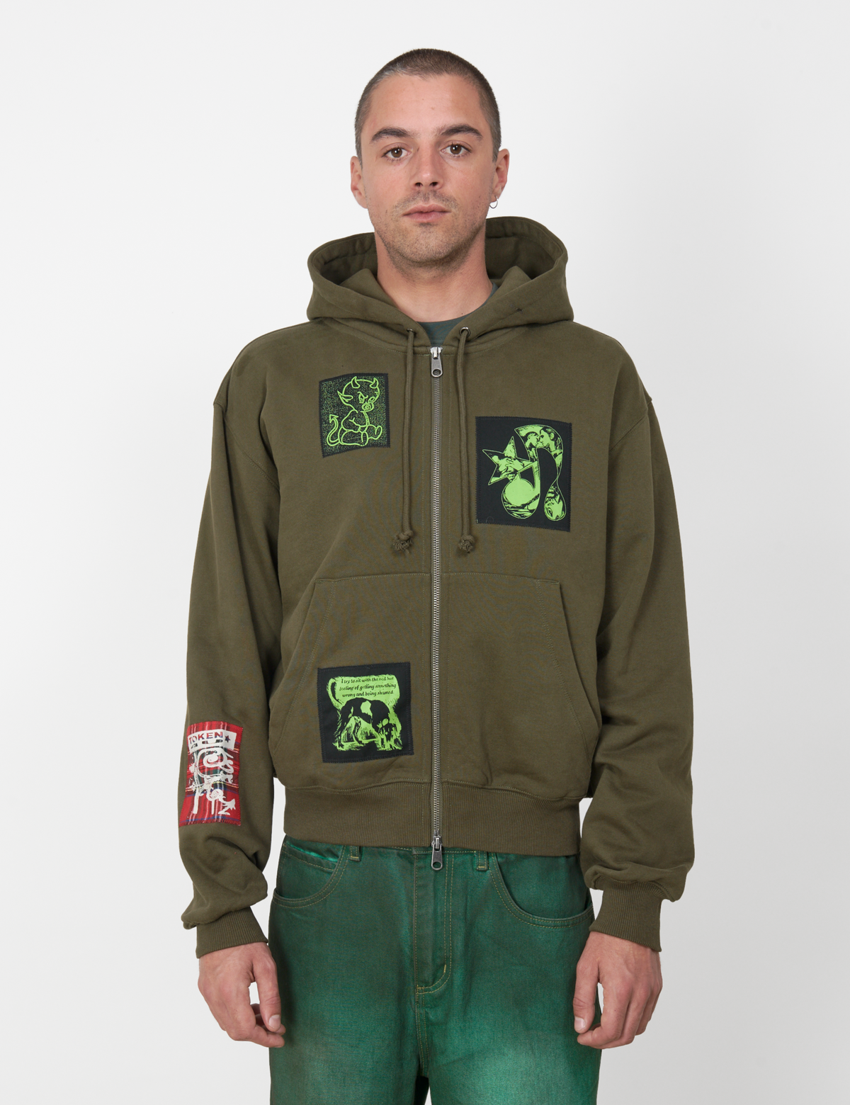 TOKEN 4U Carly 2- Way Zip Hoodie Trench
