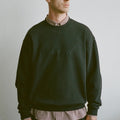 GRAND COLLECTION Embroidered Crewneck Black