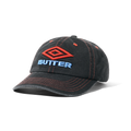 BUTTER GOODS x UMBRO Diamond Logo 6 Panel Cap Washed Black