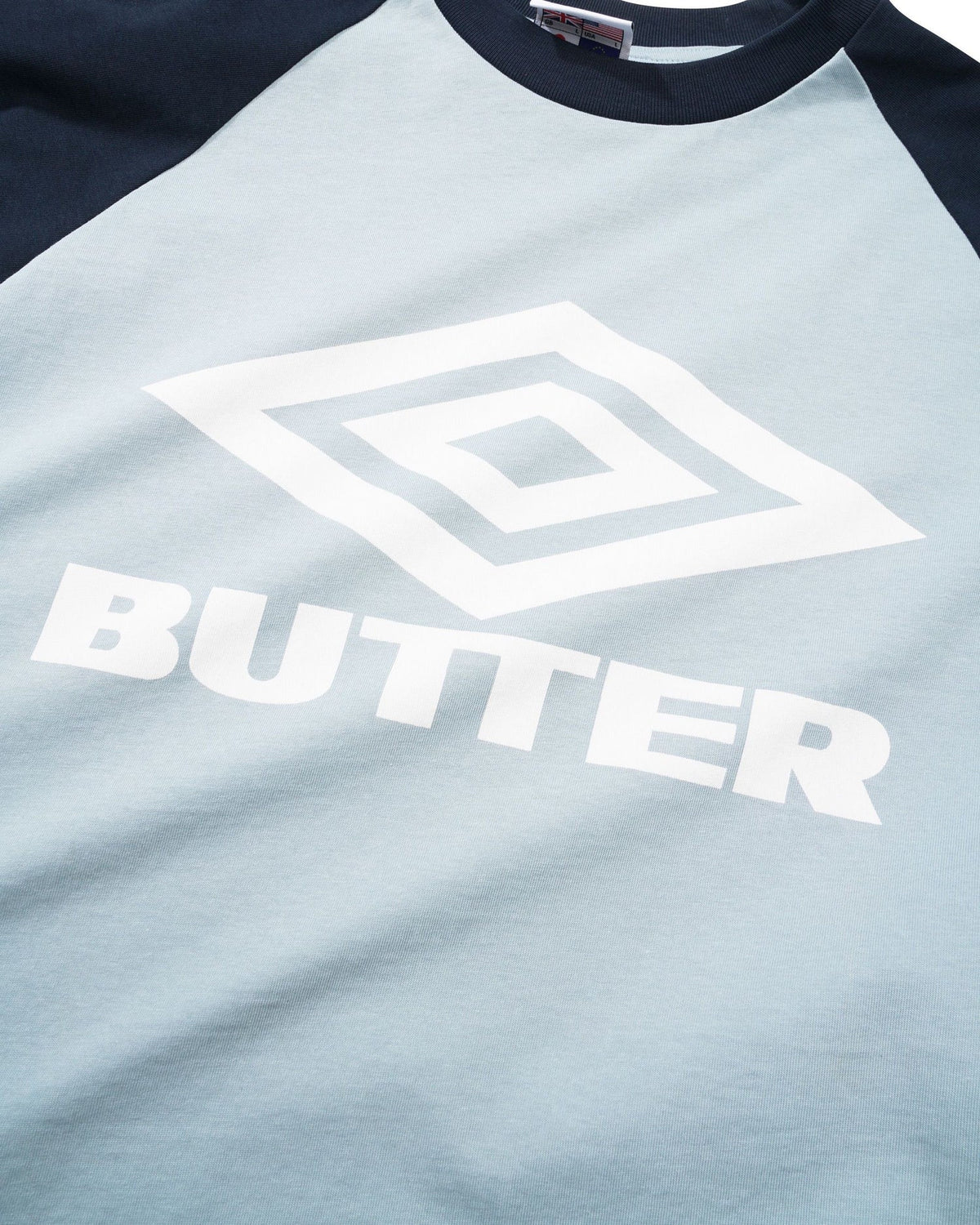 BUTTER GOODS x UMBRO Diamond Logo Raglan Tee Slate/Navy