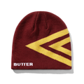 BUTTER GOODS x UMBRO Diamond Skully Beanie Burgundy