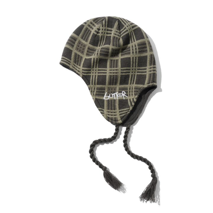 BUTTER GOODS Ear Flap Beanie Plaid