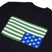 Load image into Gallery viewer, CARPET COMPANY Flag Woven Sweater Black
