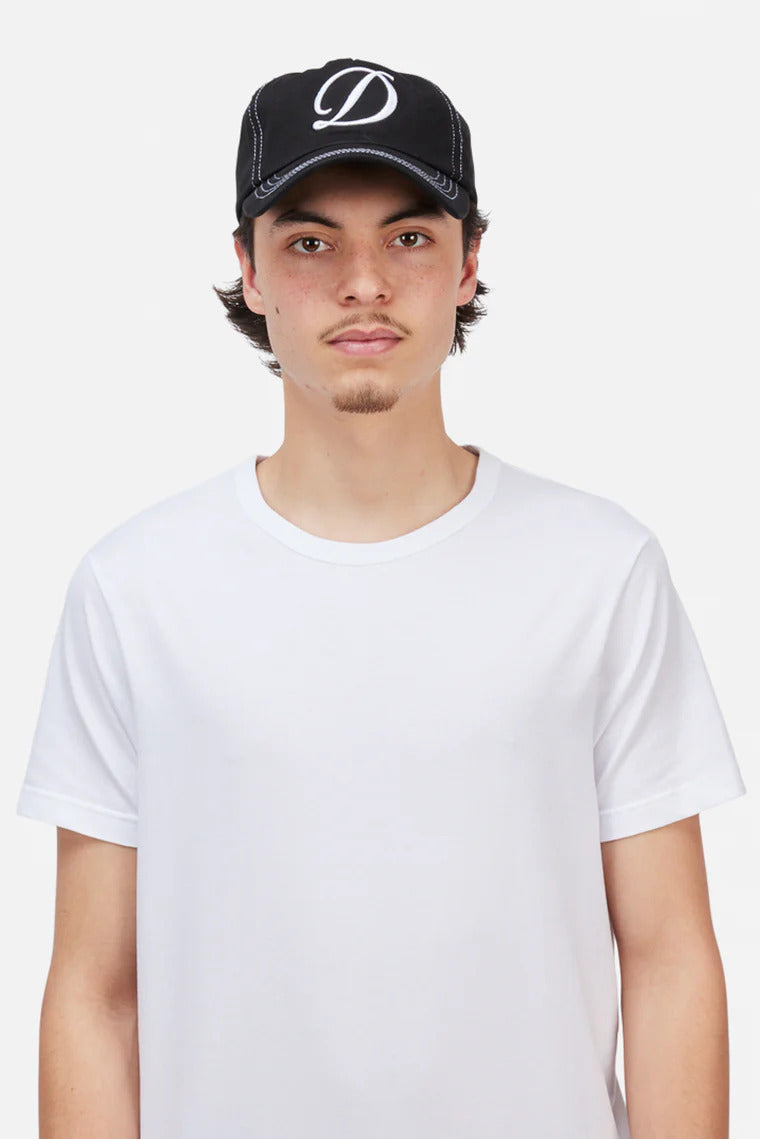 DIME Cursive Denim Worker Cap Black Washed