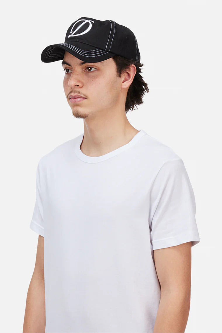 DIME Cursive Denim Worker Cap Black Washed
