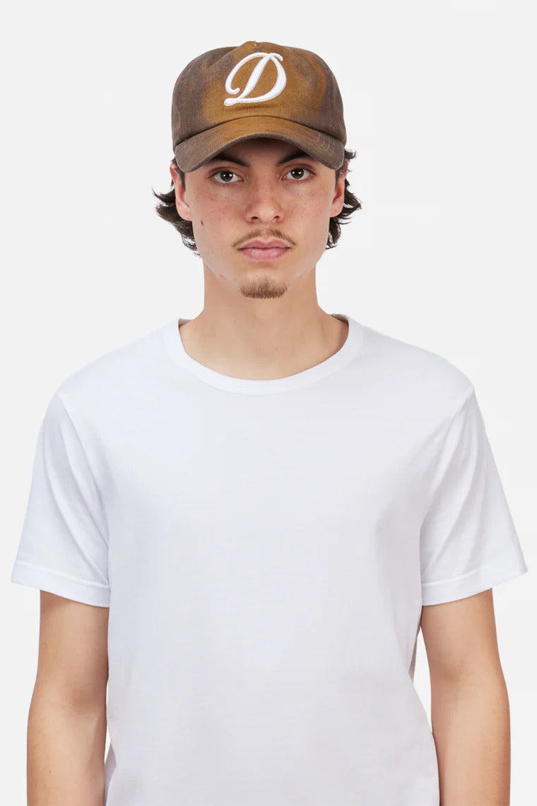 DIME Cursive Denim Worker Cap Brown Washed