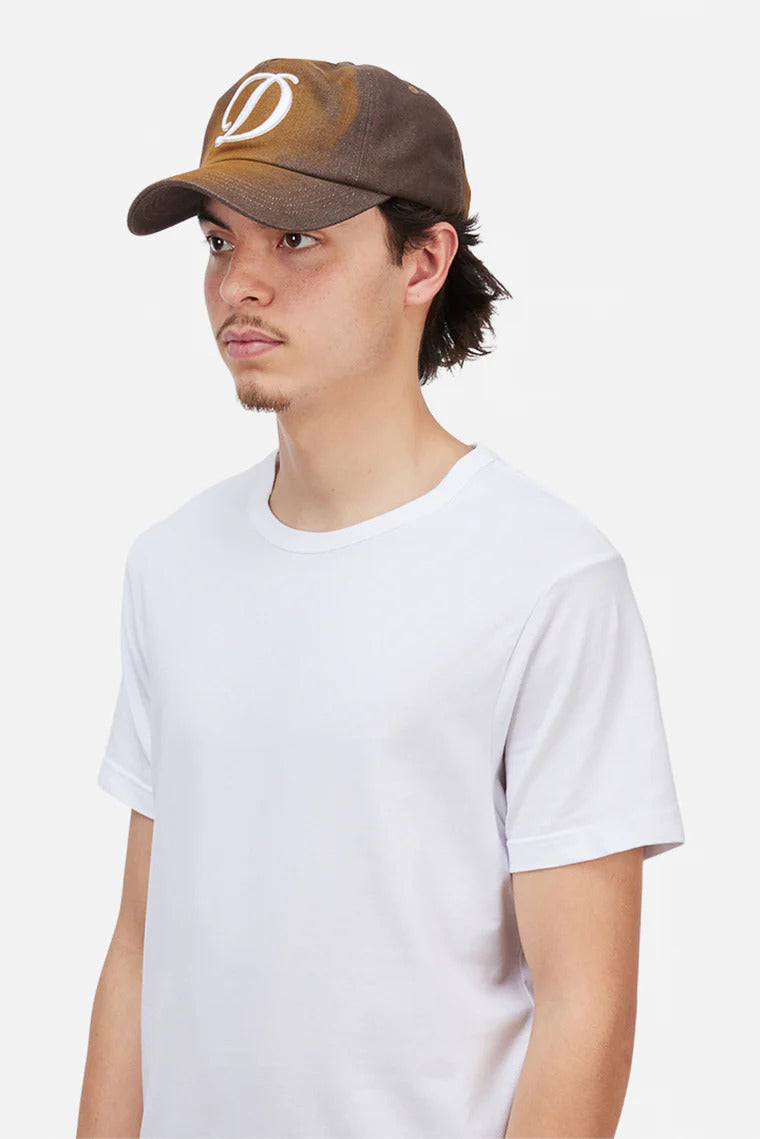 DIME Cursive Denim Worker Cap Brown Washed