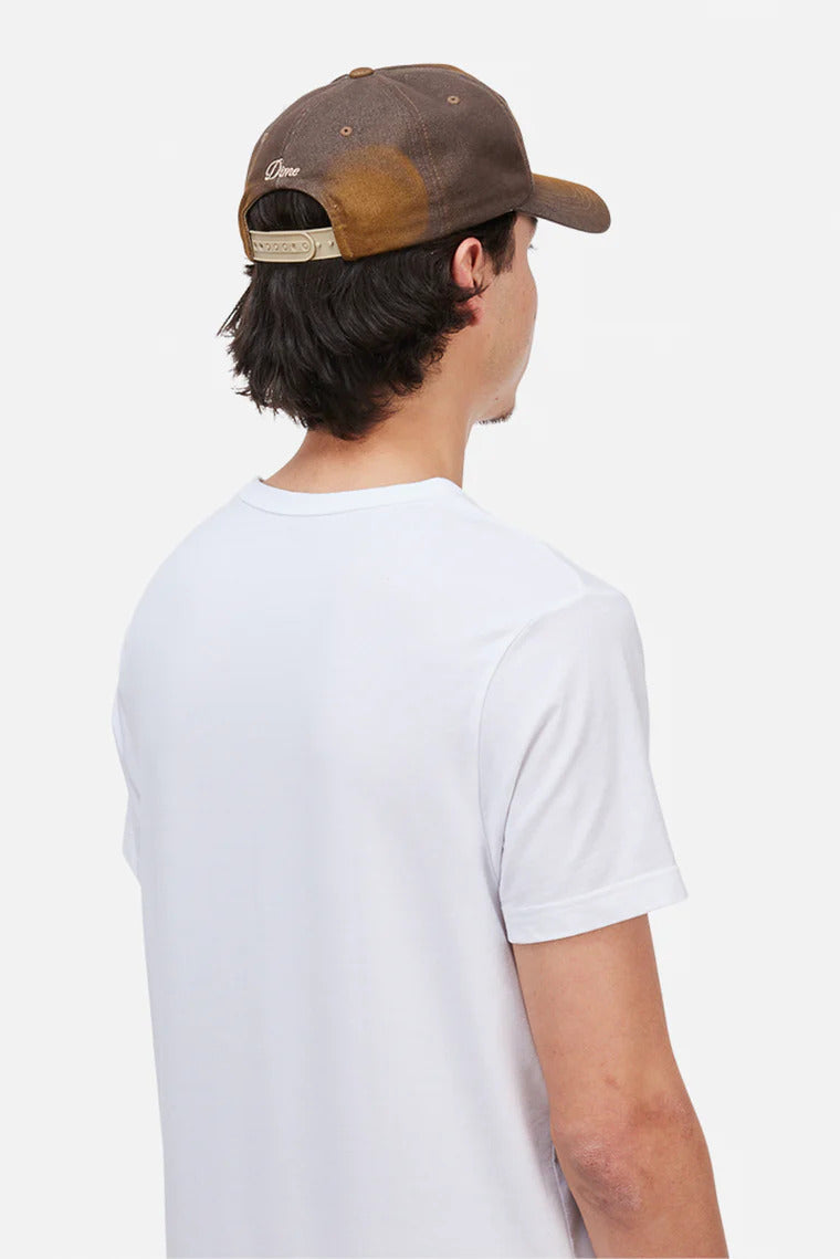 DIME Cursive Denim Worker Cap Brown Washed
