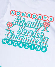 Load image into Gallery viewer, NOWADAYS MAGAZINE Friendly Service Tee White

