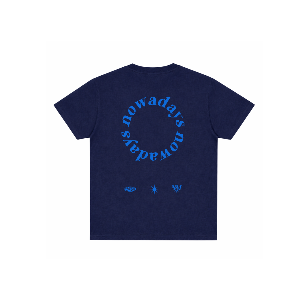 NOWADAYS MAGAZINE Unlimited Happiness Tee Navy
