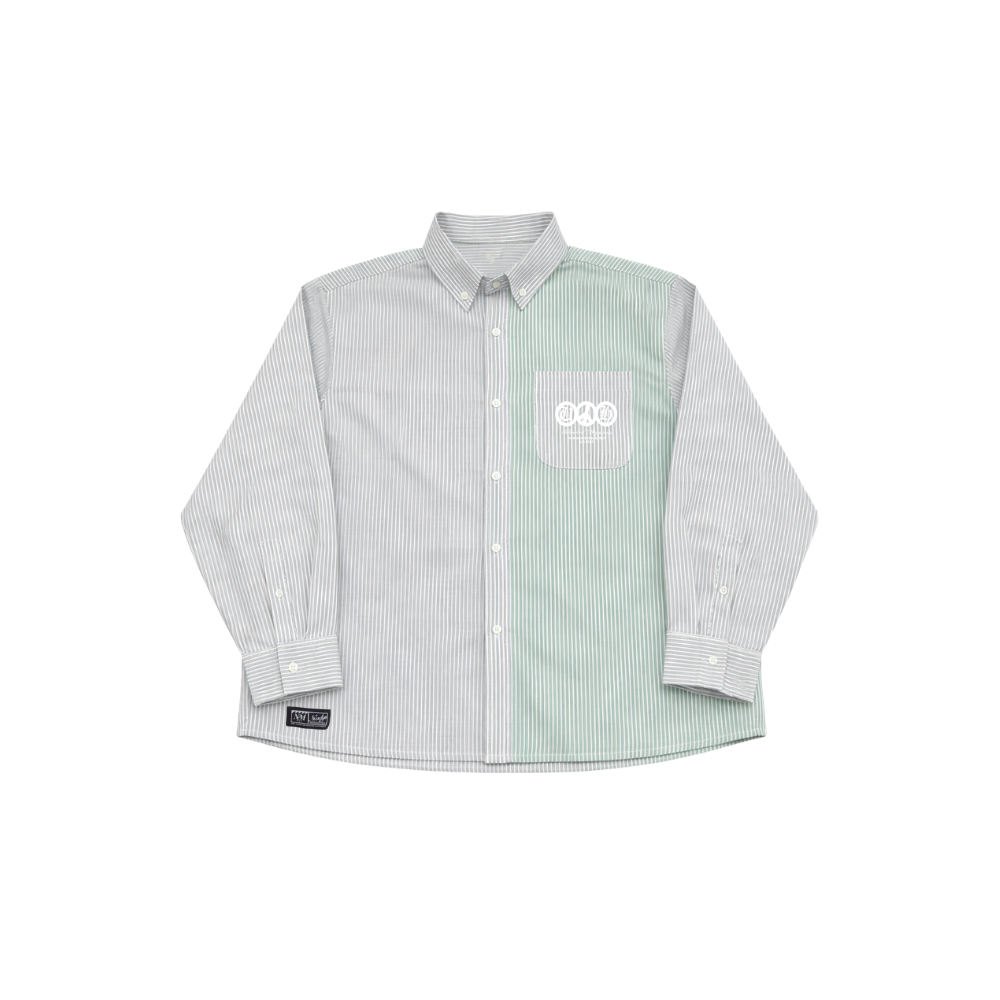 NOWADAYS MAGAZINE Nowamag Oxford Shirt Blue / Green Striped