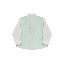 Load image into Gallery viewer, NOWADAYS MAGAZINE Nowamag Oxford Shirt Blue / Green Striped
