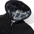 BUTTER GOODS Plaid Lined Zip-Thru Hood Black