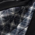 BUTTER GOODS Plaid Lined Zip-Thru Hood Black