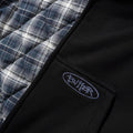 BUTTER GOODS Plaid Lined Zip-Thru Hood Black