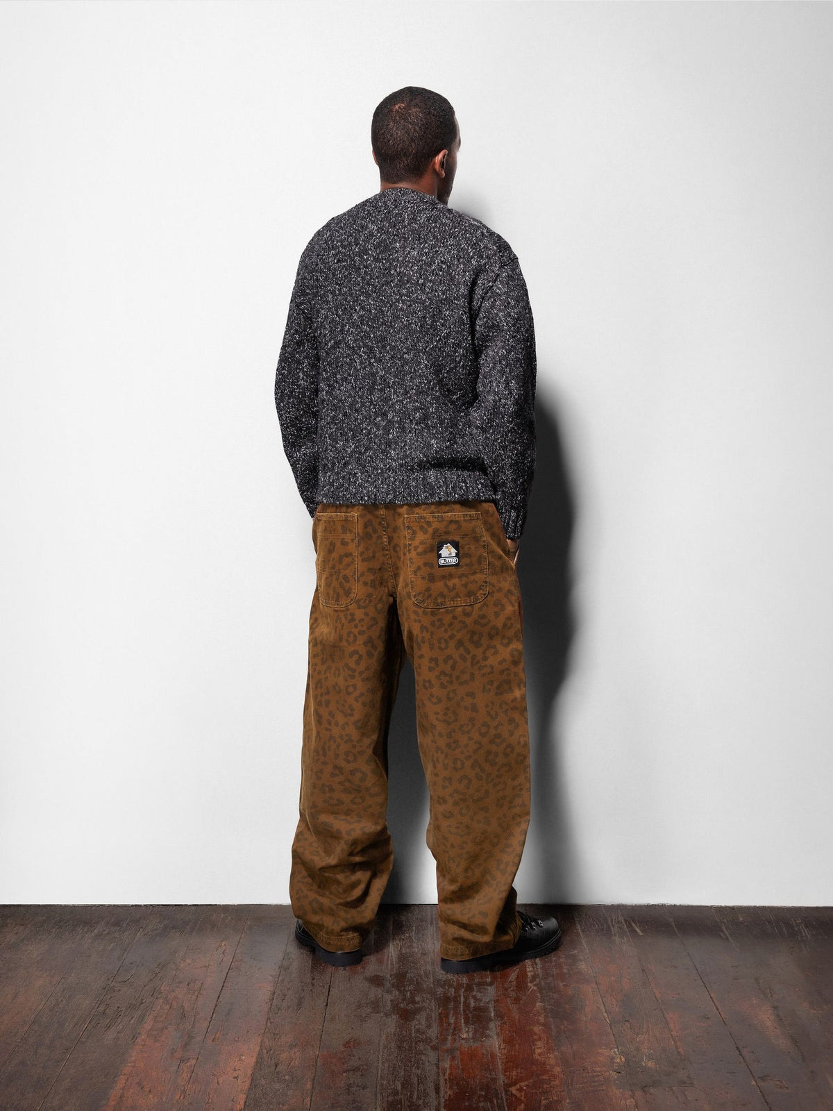 BUTTER GOODS Speckle Knit Sweater Navy