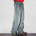 BUTTER GOODS Relaxed Denim Jeans Distressed Mid Blue