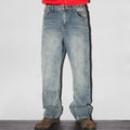 BUTTER GOODS Relaxed Denim Jeans Distressed Mid Blue