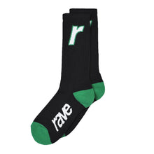 Cargar imagen en el visor de la galería, RAVE R Logo Socks Black
