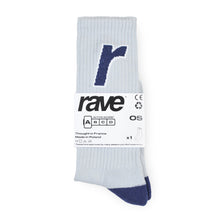 Load image into Gallery viewer, RAVE R Logo Socks Sport Grey

