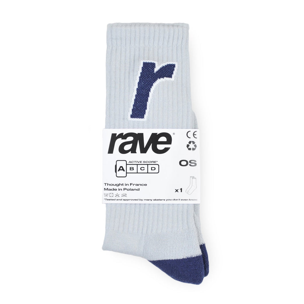 RAVE R Logo Socks Sport Grey