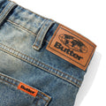 BUTTER GOODS Relaxed Denim Jeans Distressed Mid Blue