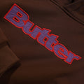 BUTTER GOODS Ripstop Logo Applique Pullover Hood Dark Brown