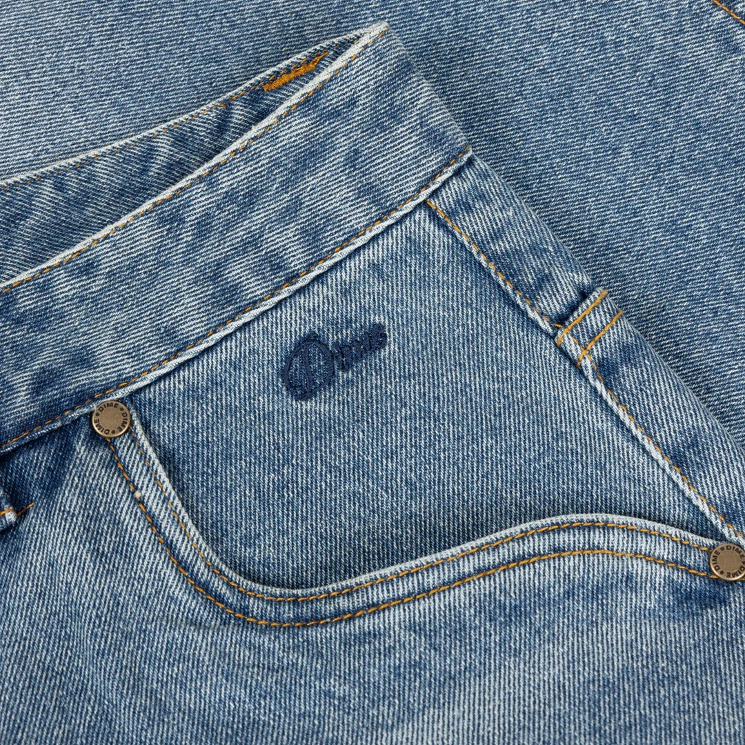 DIME Classic Denim Shorts Sandblasted Indigo