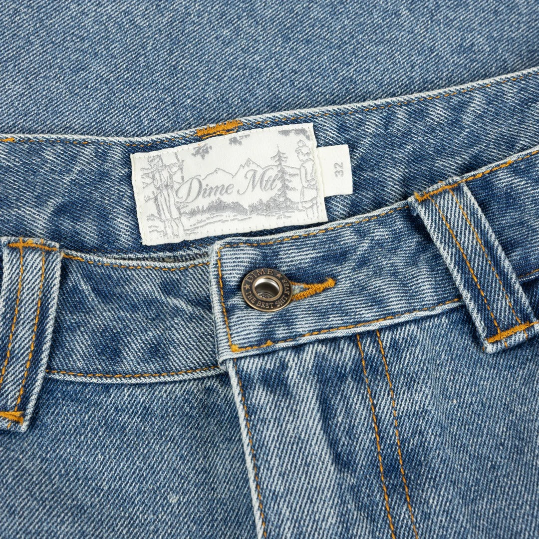 DIME Classic Denim Shorts Sandblasted Indigo
