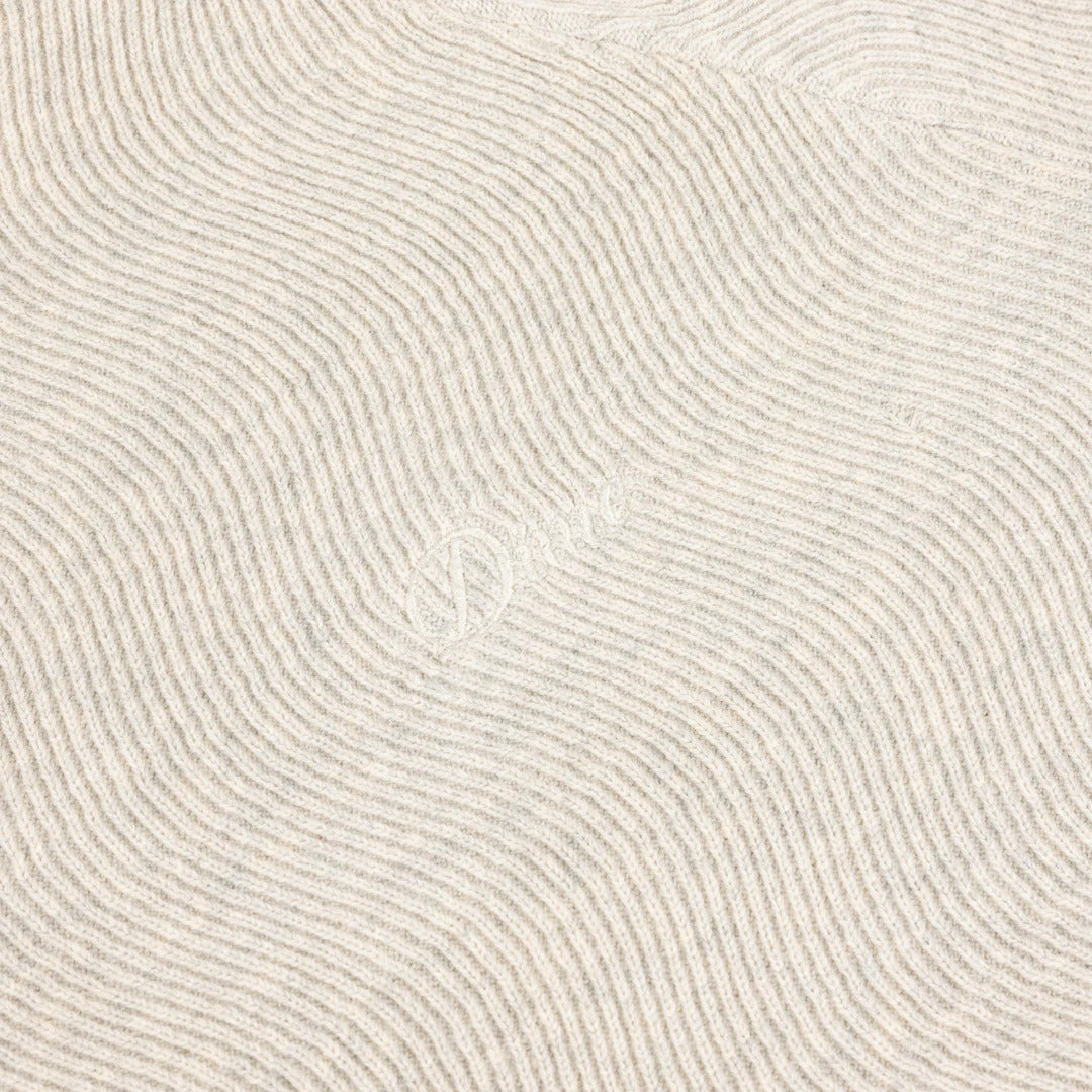 DIME Cable Knit Polo Oatmeal