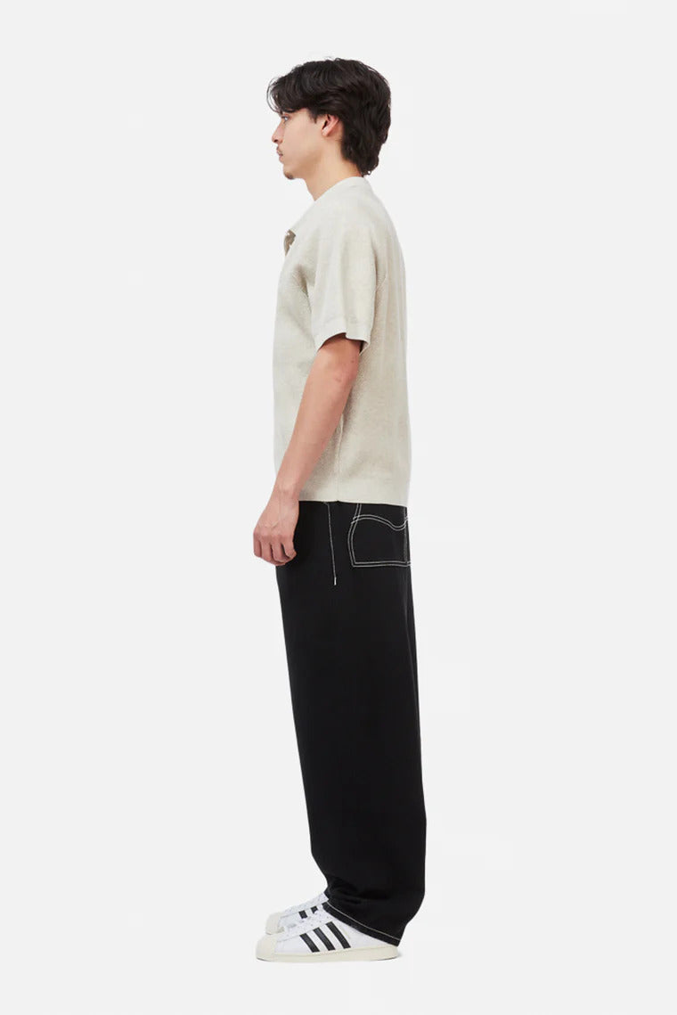 DIME Cable Knit Polo Oatmeal