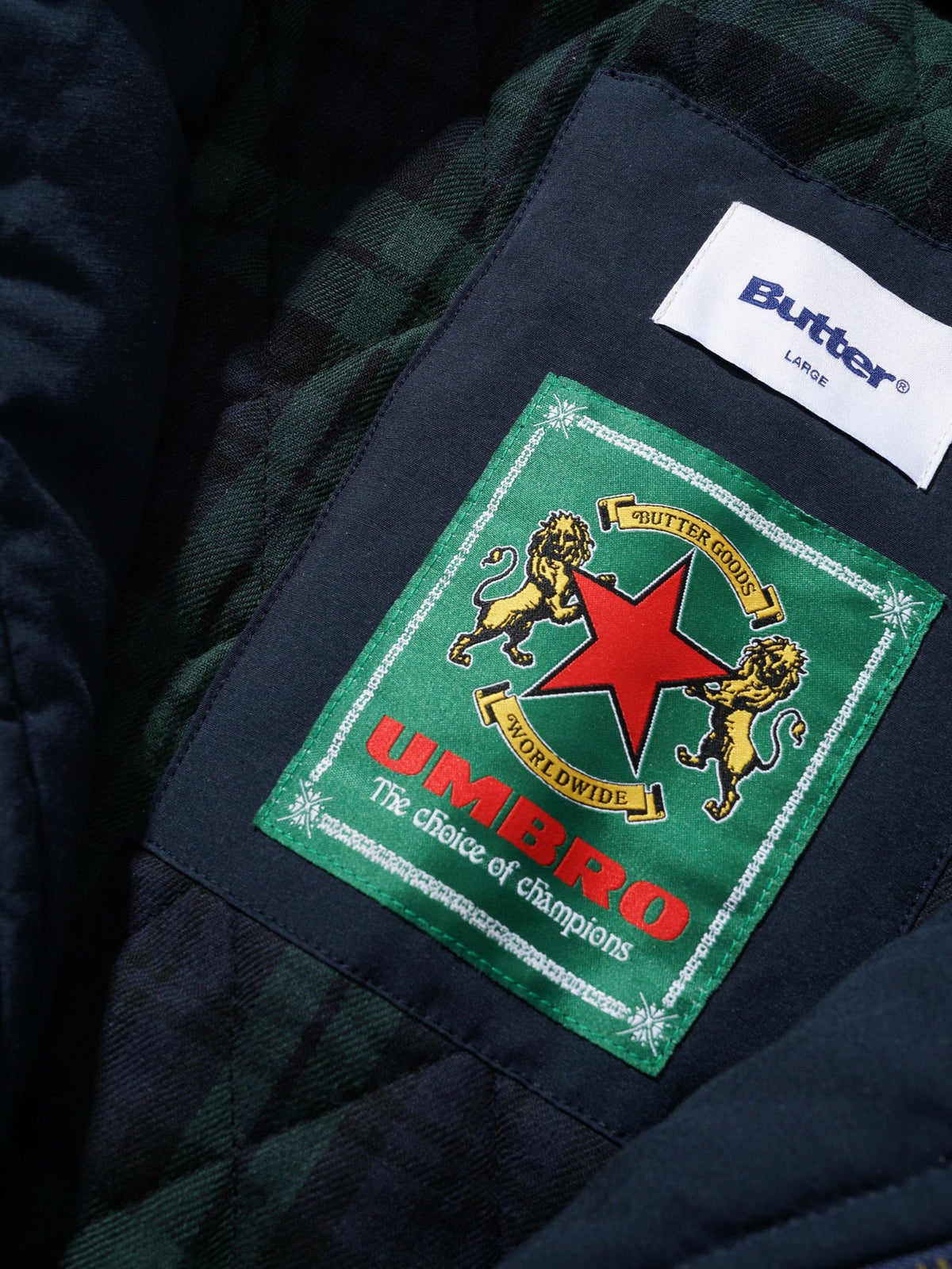 BUTTER GOODS x UMBRO Victory Rugby Polo Navy/Forest