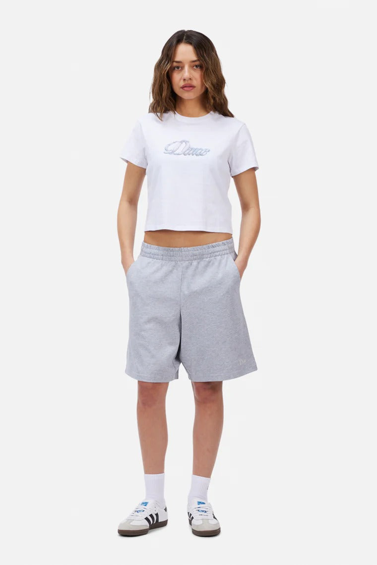DIME Cursive Denim Tee White