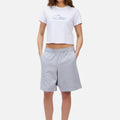 DIME Cursive Denim Tee White