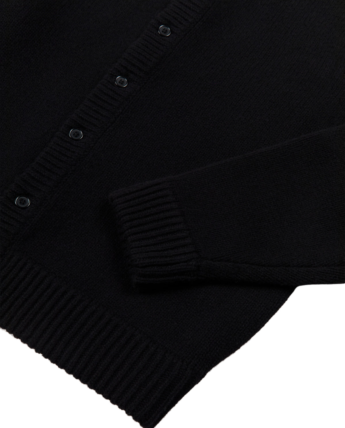 GRAND COLLECTION Wool Cardigan Black