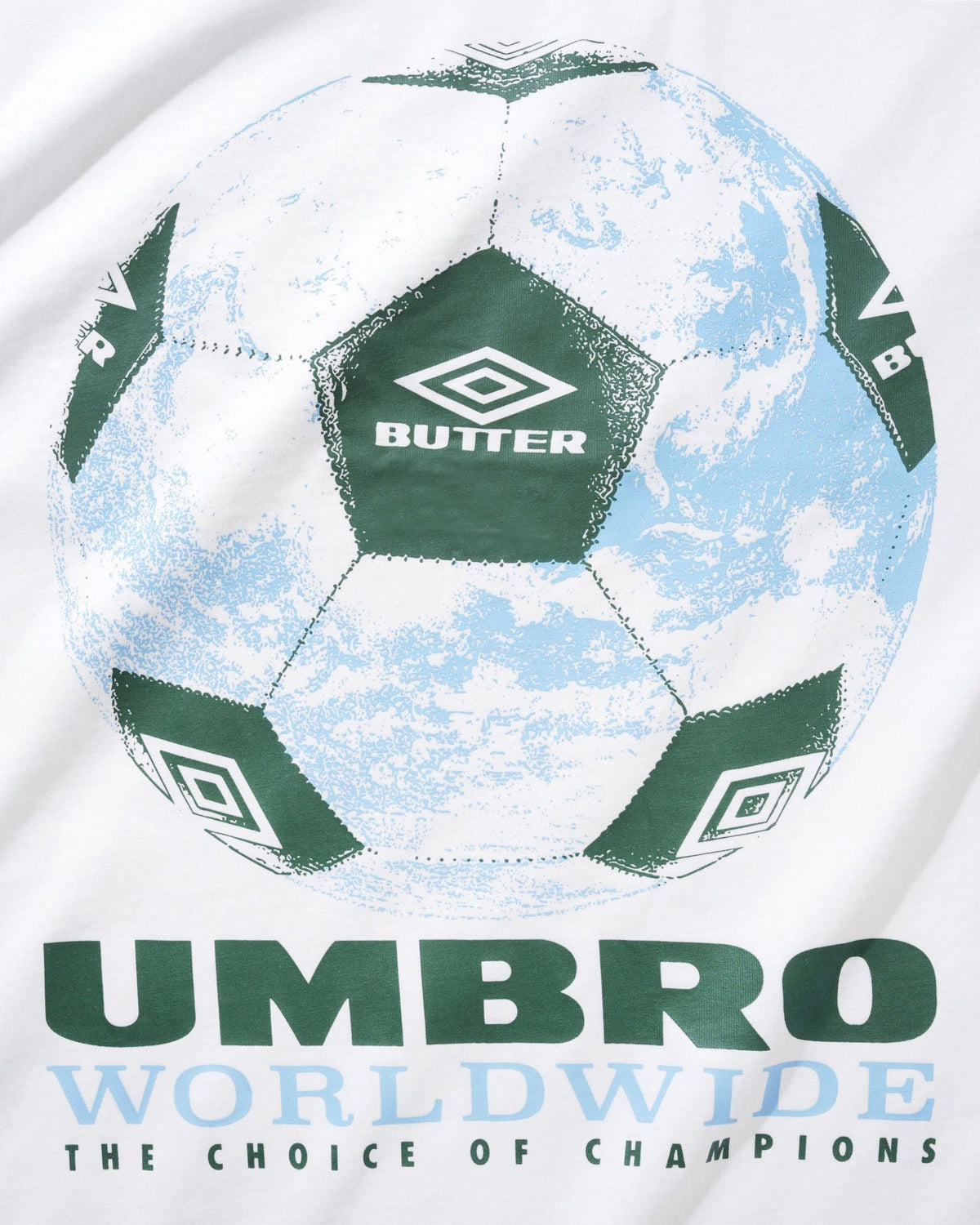 BUTTER GOODS x UMBRO World Game Tee White