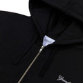 GRAND COLLECTION Zip Up Script Sweatshirt Black