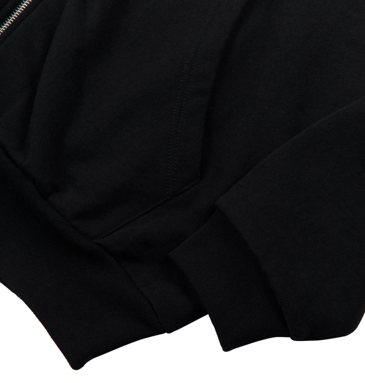 GRAND COLLECTION Zip Up Script Sweatshirt Black