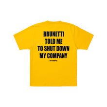 Load image into Gallery viewer, YOUTH CLUB Brunetti Tee Gold Yellow
