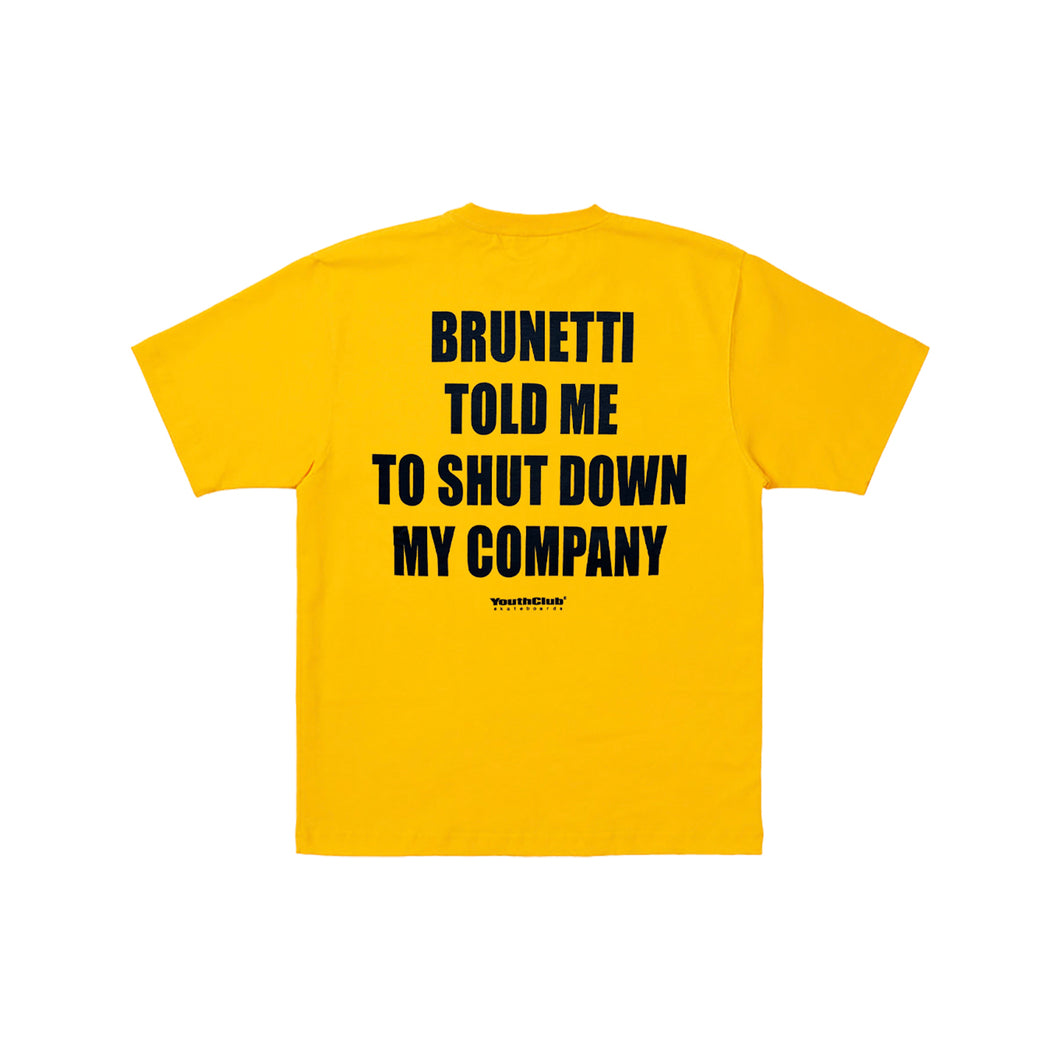 YOUTH CLUB Brunetti Tee Gold Yellow