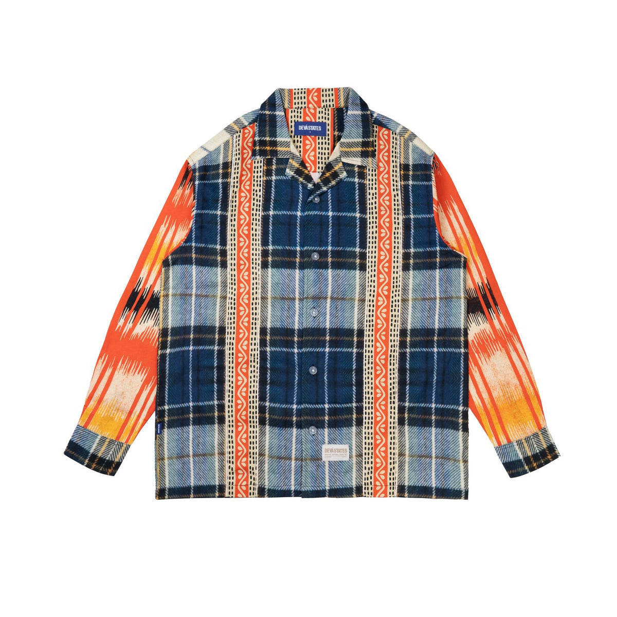 DEVA STATES イカット L/S リネンシャツ マルチ