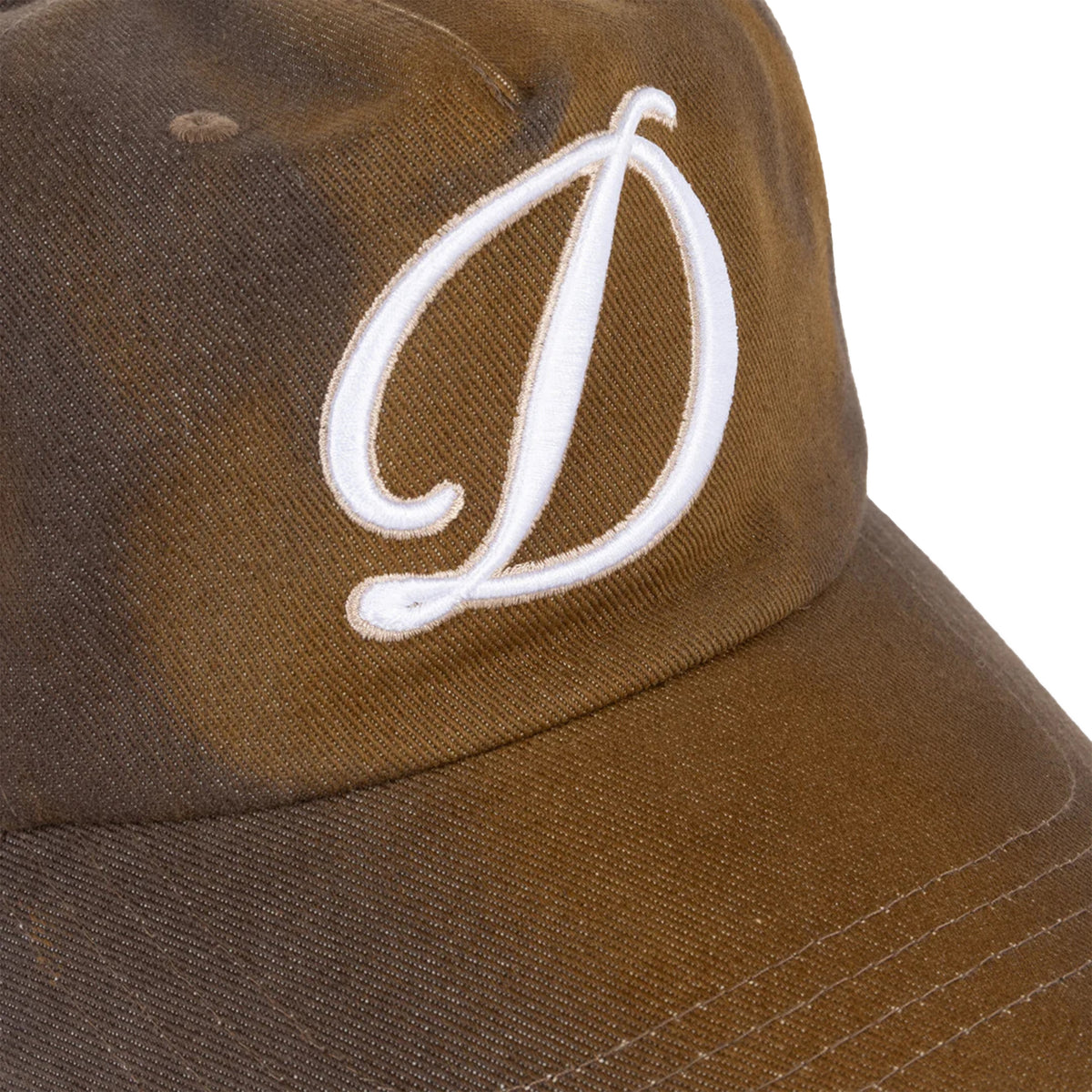 DIME Cursive Denim Worker Cap Brown Washed