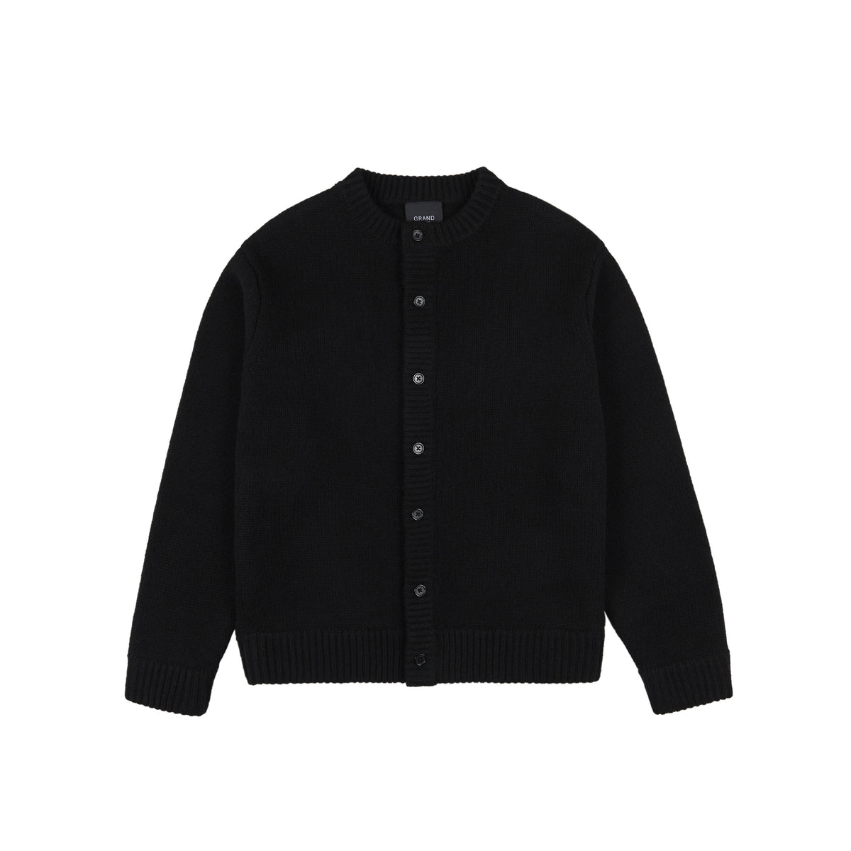 GRAND COLLECTION Wool Cardigan Black